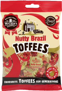 WALKER'S NONSUCH Nutty Brazil Toffees - Bag 150g
