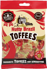 WALKER'S NONSUCH Nutty Brazil Toffees - Bag 150g