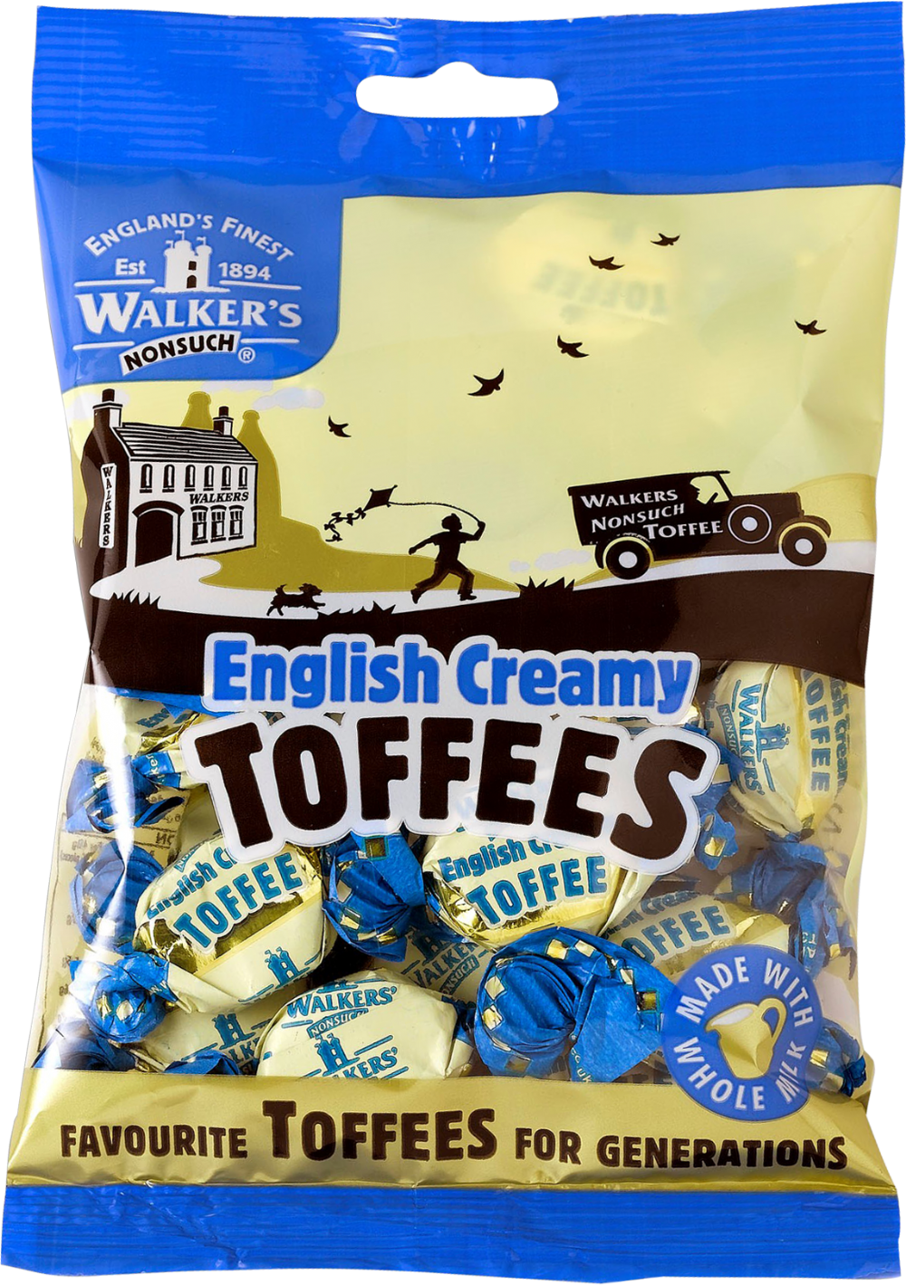 WALKER'S NONSUCH English Creamy Toffees - Bag 150g