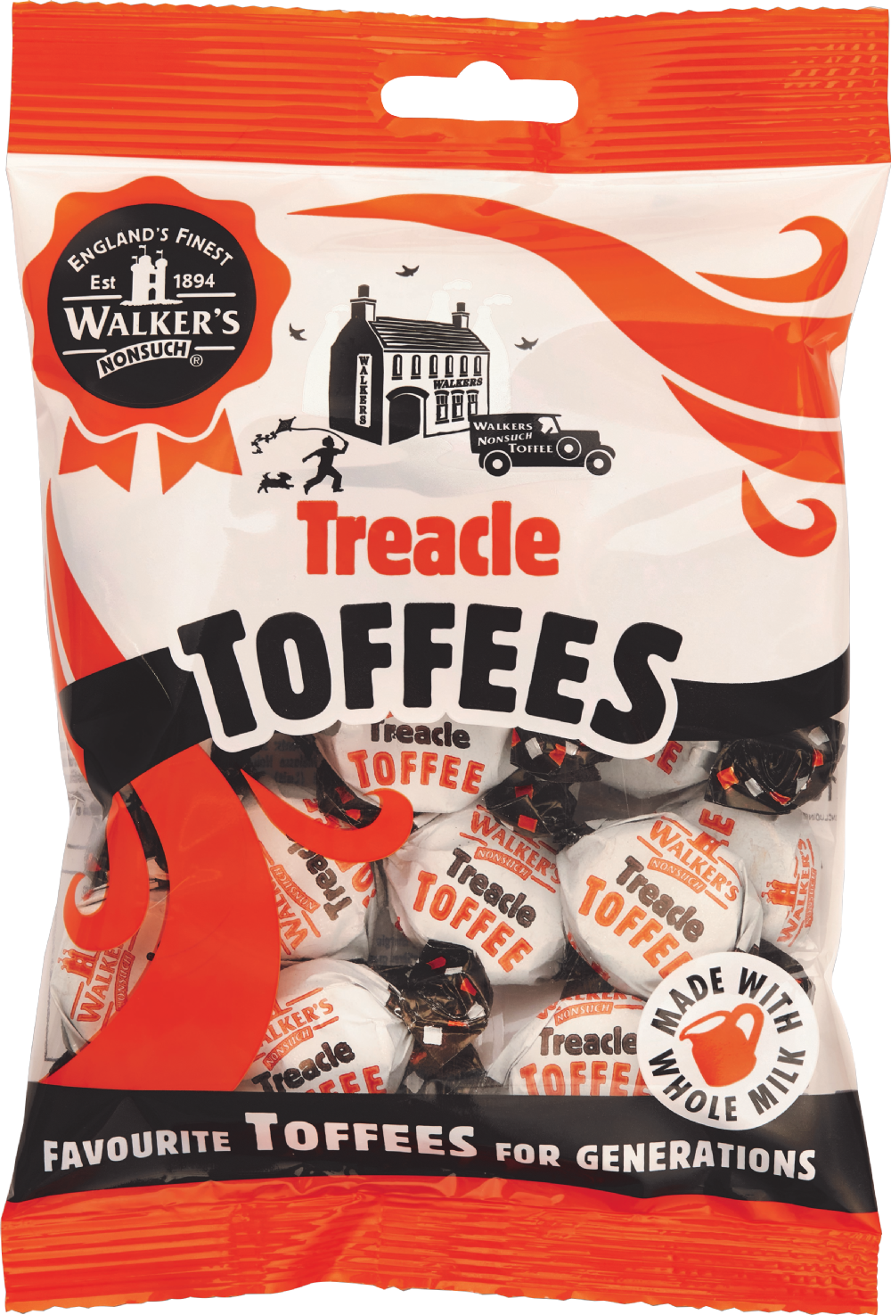 WALKER'S NONSUCH Treacle Toffees - Bag 150g