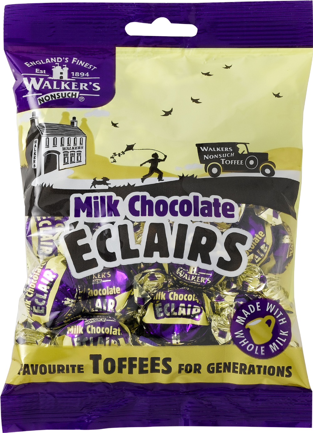 WALKER'S NONSUCH Milk Chocolate Eclairs - Bag 150g