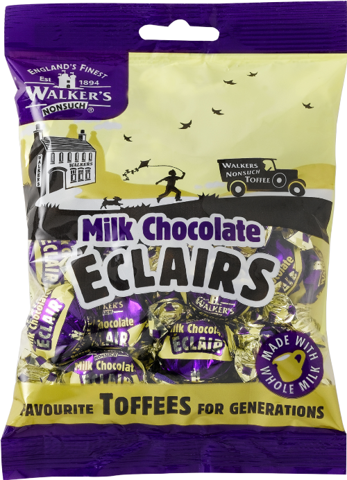 WALKER'S NONSUCH Milk Chocolate Eclairs - Bag 150g