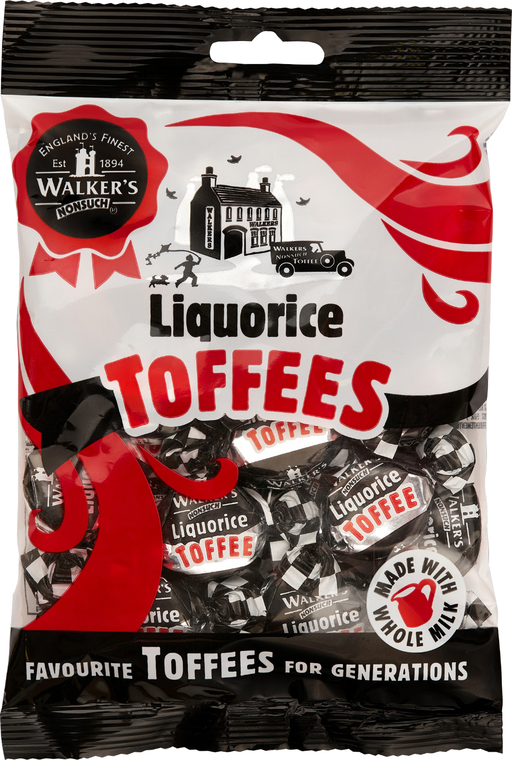 donker Boomgaard Conciërge Holleys Fine Foods | WALKER'S NONSUCH Liquorice Toffees - Bag 150g