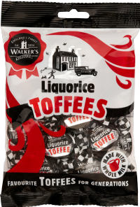 WALKER'S NONSUCH Liquorice Toffees - Bag 150g