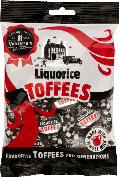 WALKER'S NONSUCH Liquorice Toffees - Bag 150g