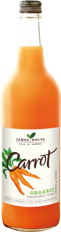 JAMES WHITE Organic Carrot Juice 75cl