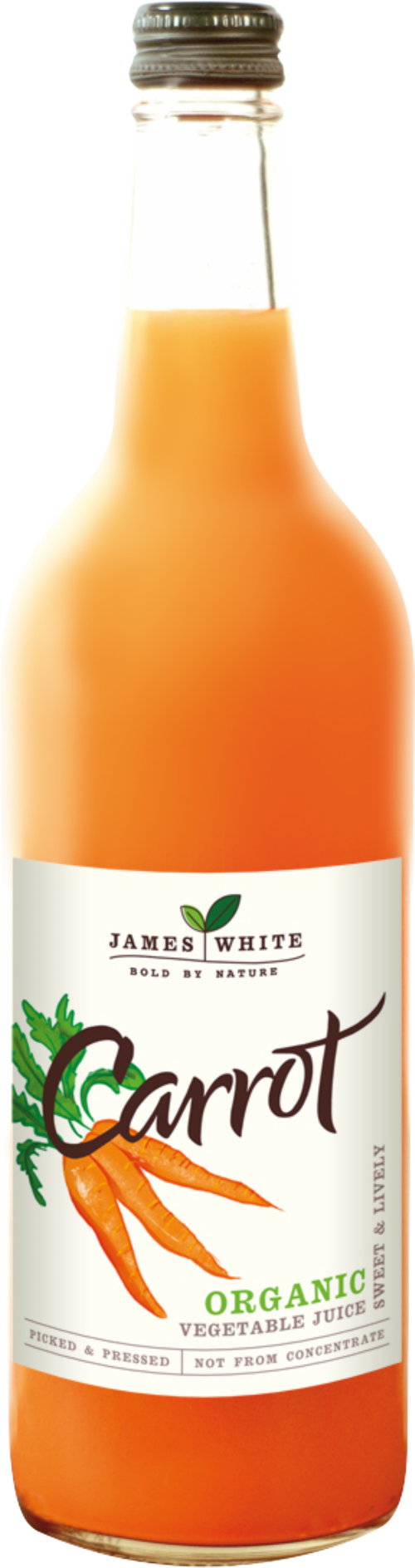 JAMES WHITE Organic Carrot Juice 75cl
