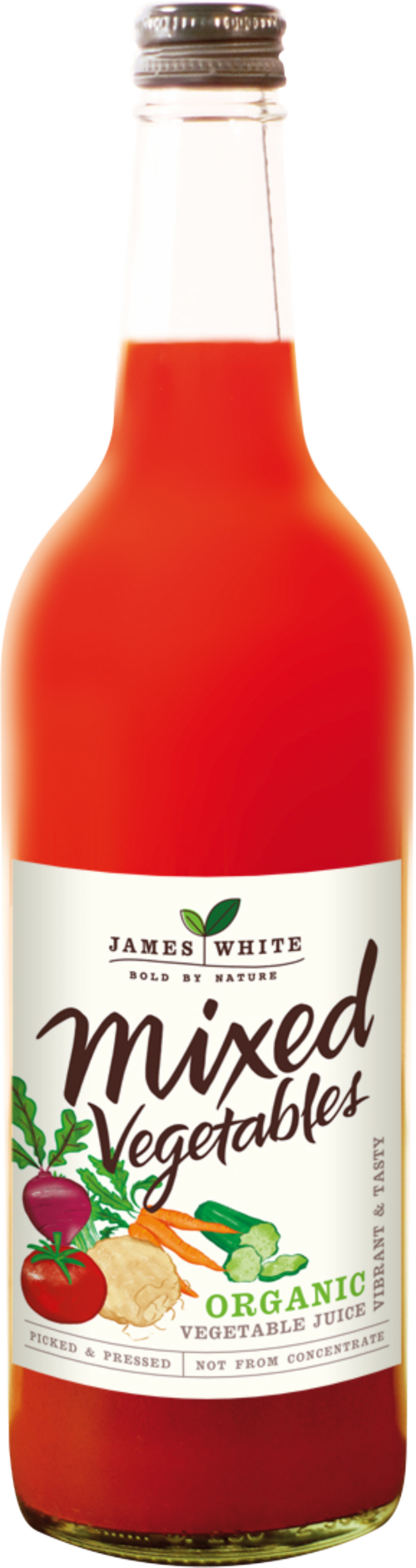 JAMES WHITE Organic Mixed Vegetable Juice 75cl