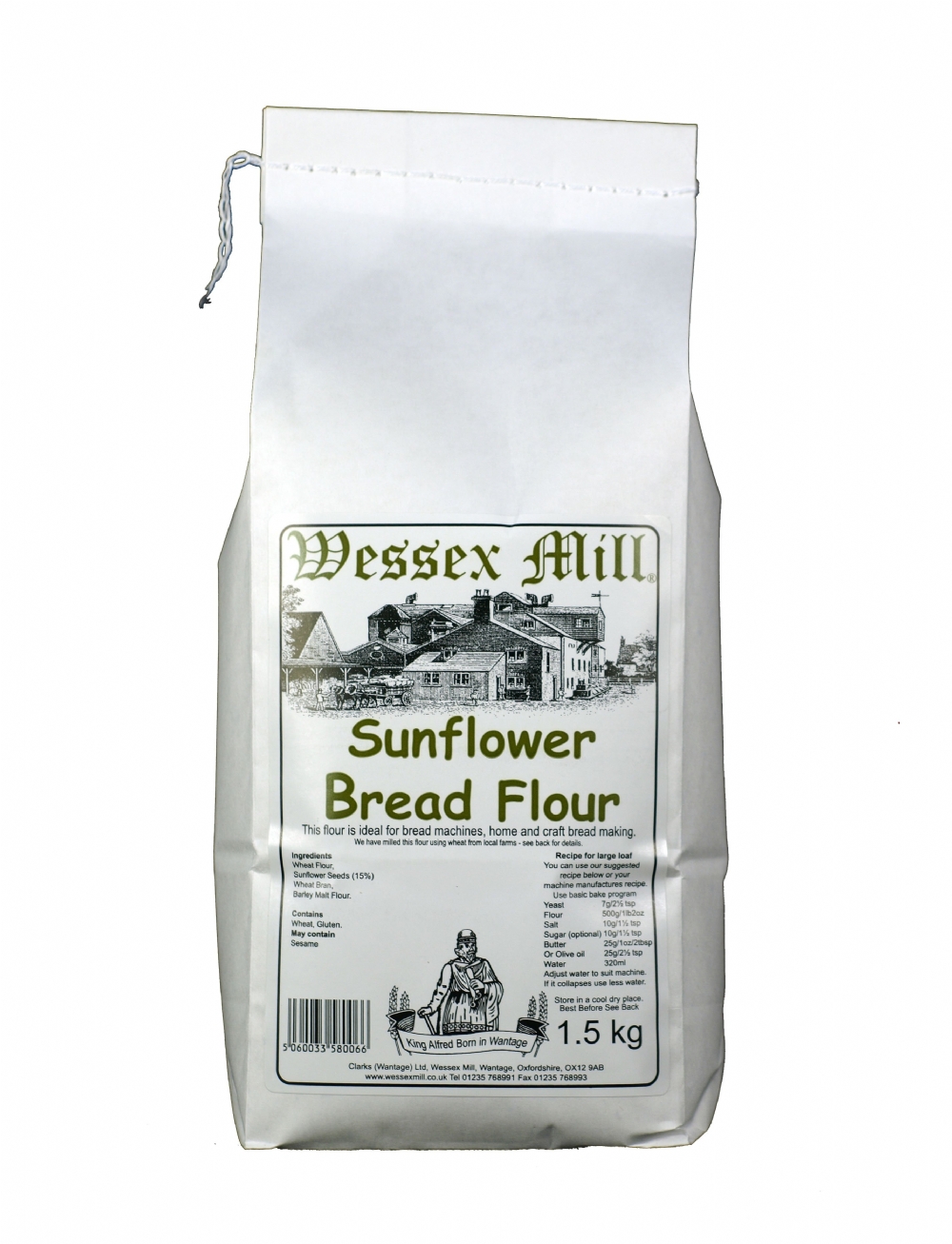 WESSEX MILL Sunflower Bread Flour 1.5kg (5060033580066)