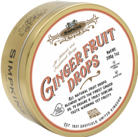 SIMPKINS Ginger Fruit Drops Tin 200g