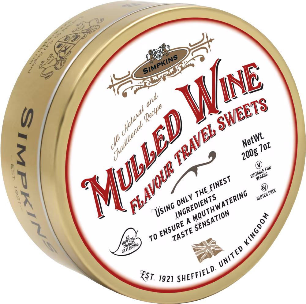 SIMPKINS Mulled Wine Flavour Travel Sweets Tin 200g