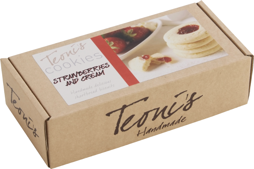 TEONI'S Strawberries & Cream Shortbread 170g