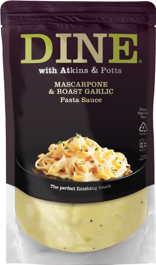 ATKINS & POTTS Mascarpone & Roast Garlic Pasta Sauce 350g
