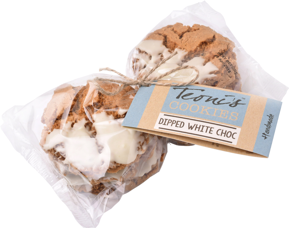 TEONI'S Dipped White Chocolate Chip Oat Crunch Cookies 300g