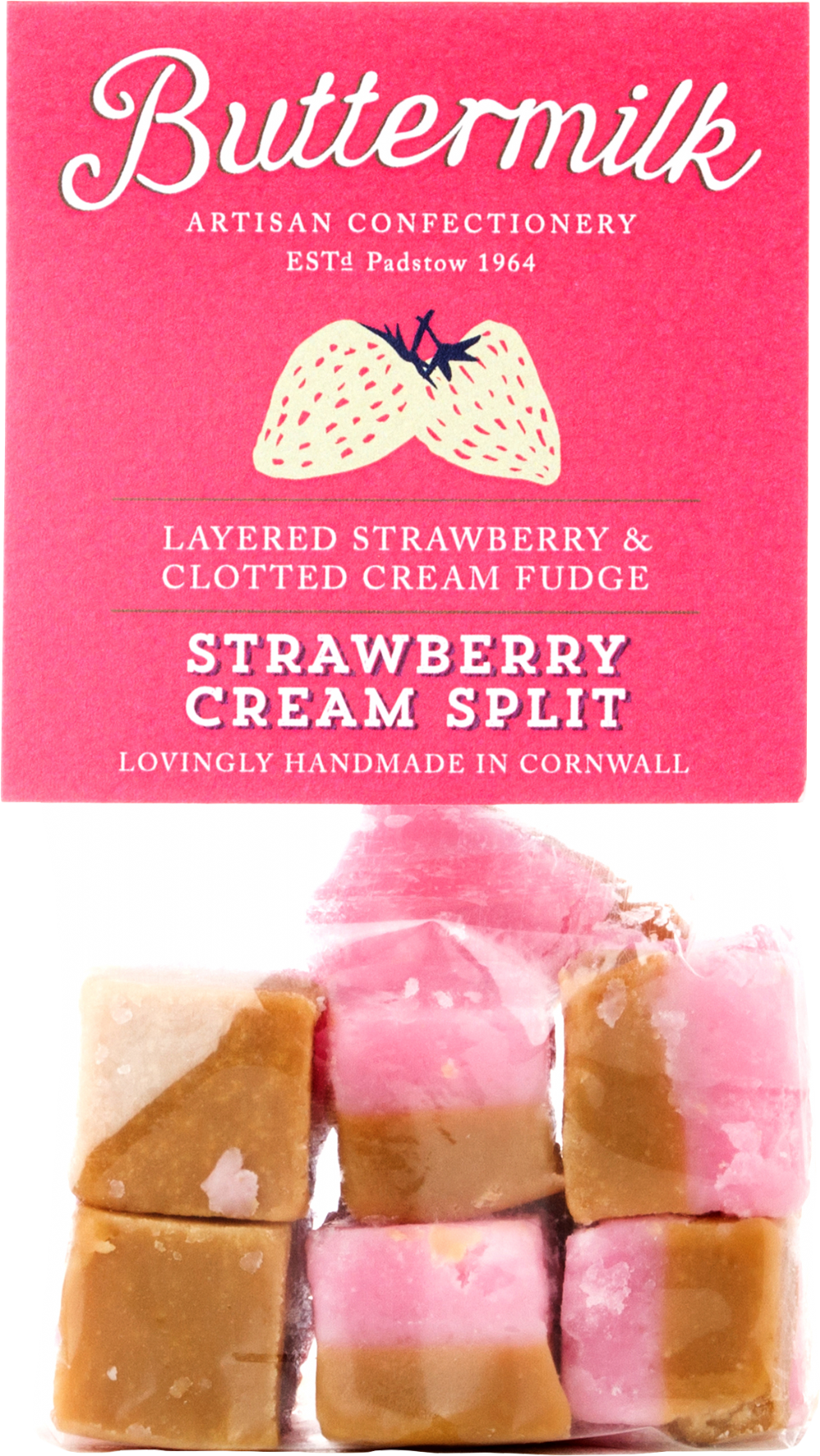 BUTTERMILK Strawberry Cream Split Fudge 175g