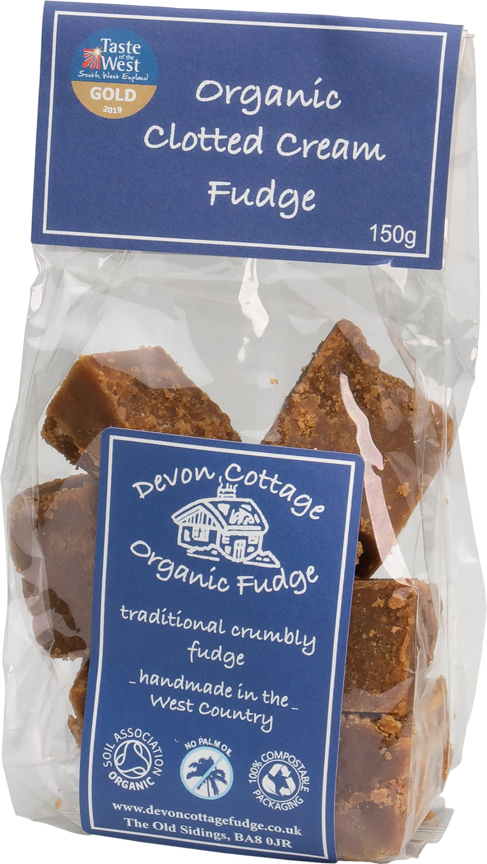 DEVON COTTAGE Organic Clotted Cream Fudge - Bag 150g
