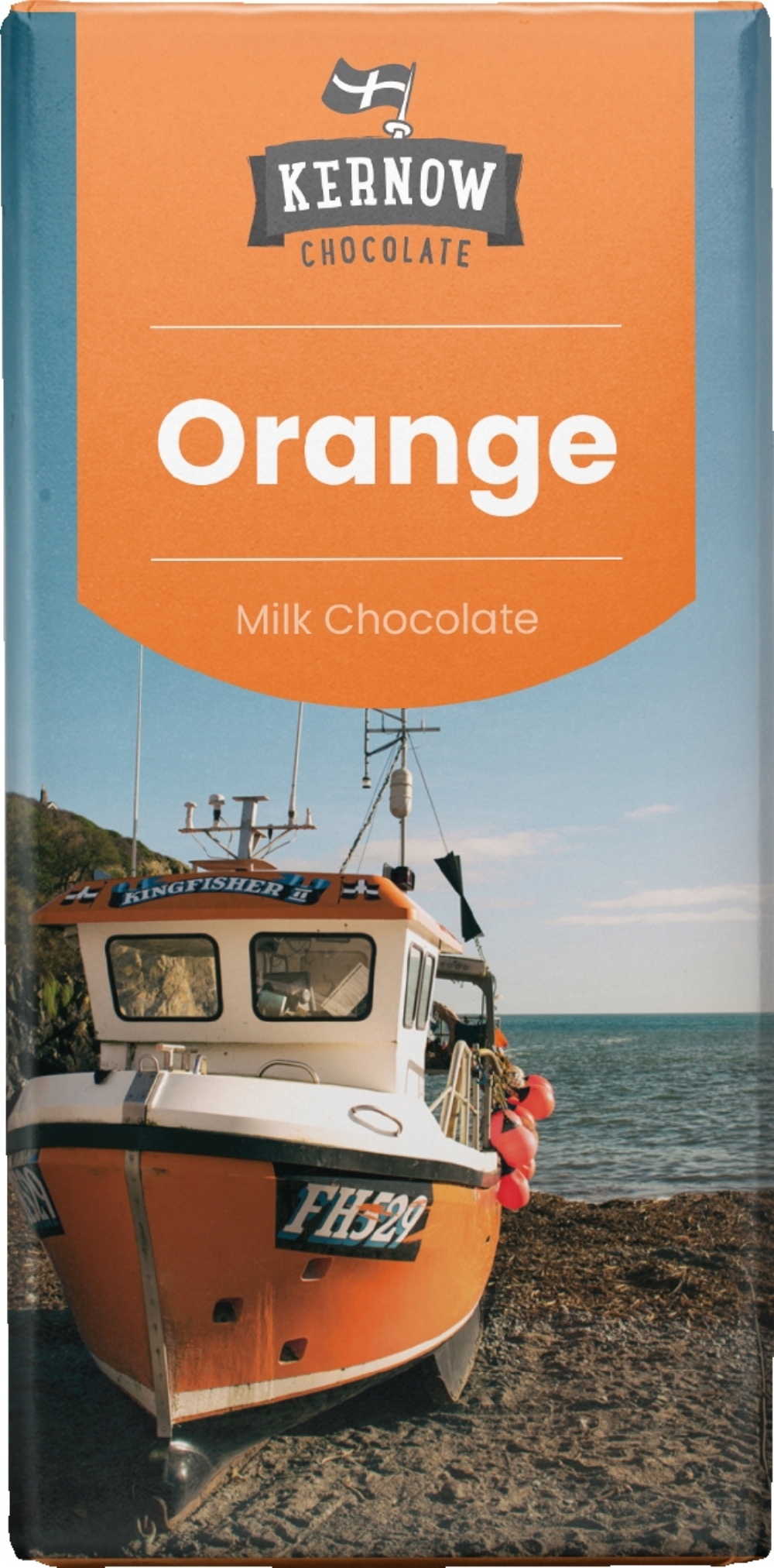 KERNOW Orange Milk Chocolate Bar 100g