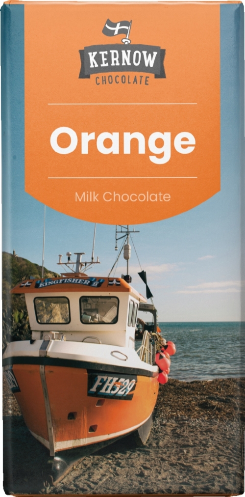KERNOW Orange Milk Chocolate Bar 100g