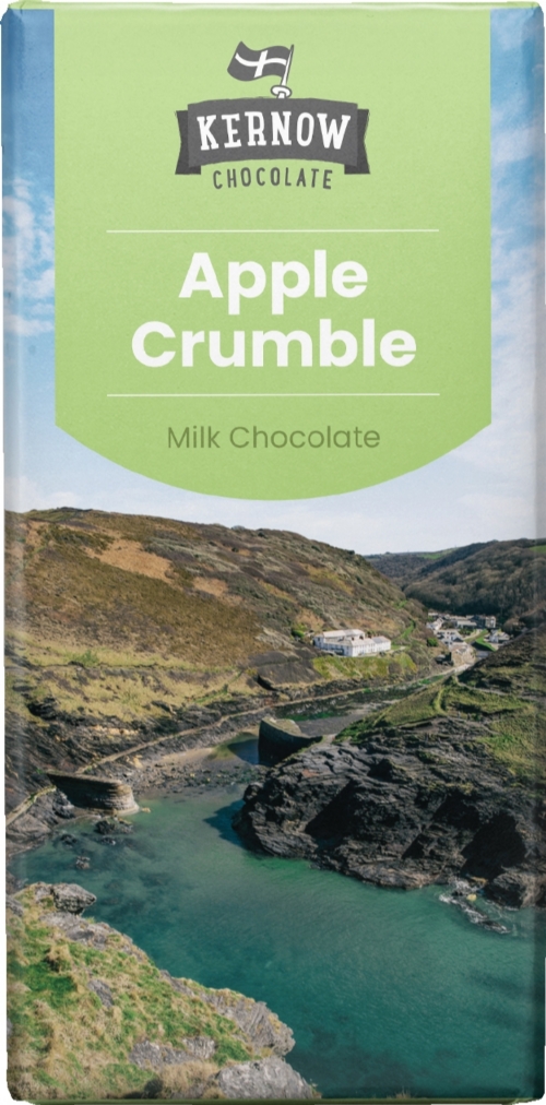 KERNOW Apple Crumble Milk Chocolate Bar 100g