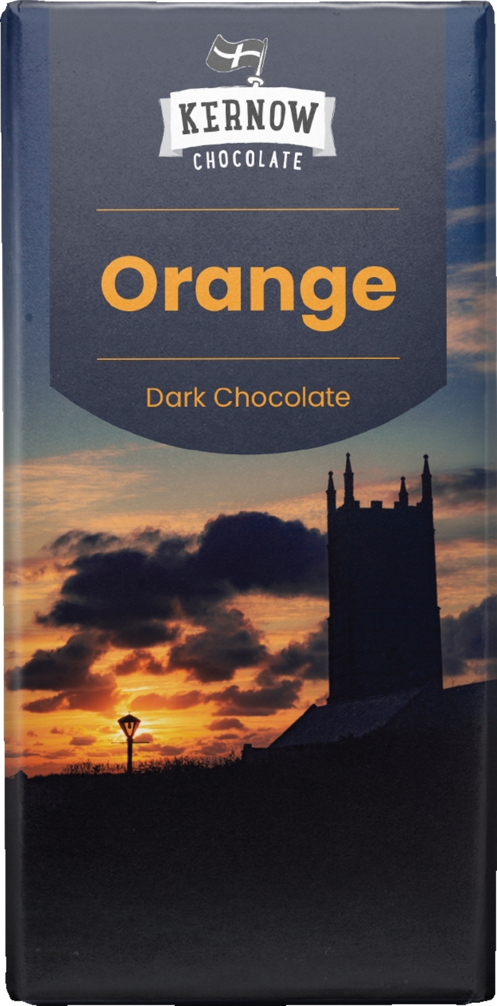 KERNOW Orange Dark Chocolate Bar 100g