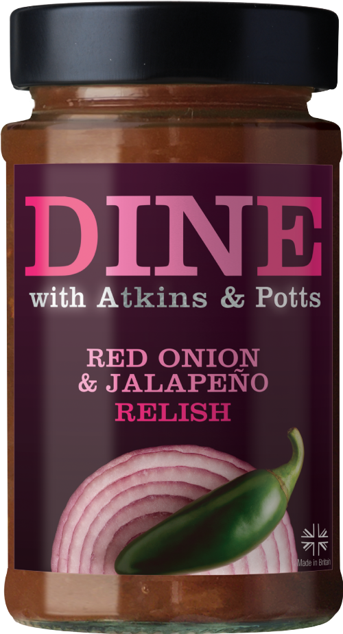 ATKINS & POTTS Red Onion & Jalapeno Relish 250g