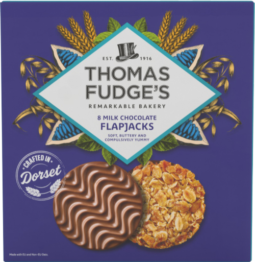 THOMAS FUDGE'S 8 Milk Chocolate Flapjacks