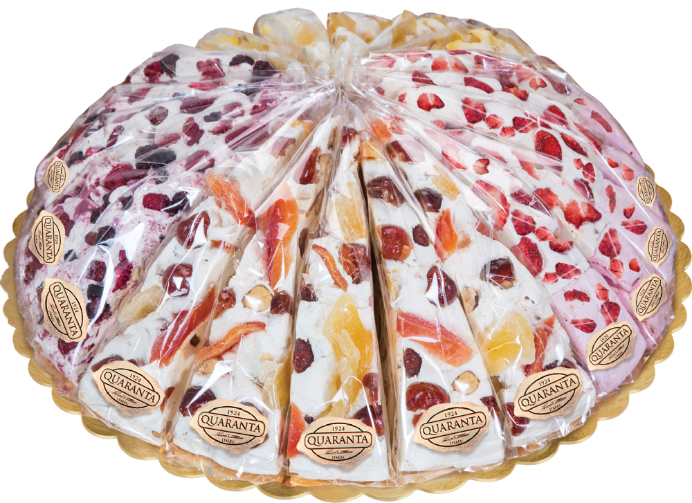 QUARANTA Four Fruits Soft Nougat Cake - Slices 165g