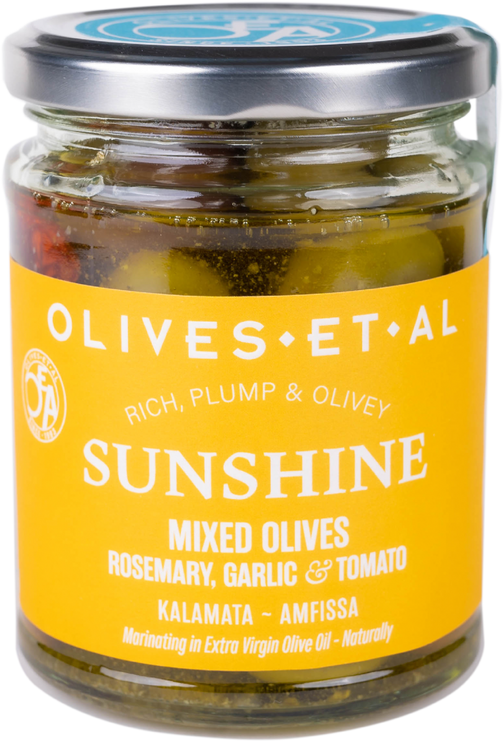 OLIVES ET AL Sunshine Olives Rosemary, Garlic & Tomato 250g