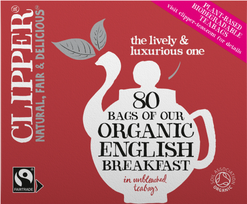 CLIPPER Organic Fairtrade English Breakfast Teabags 80's