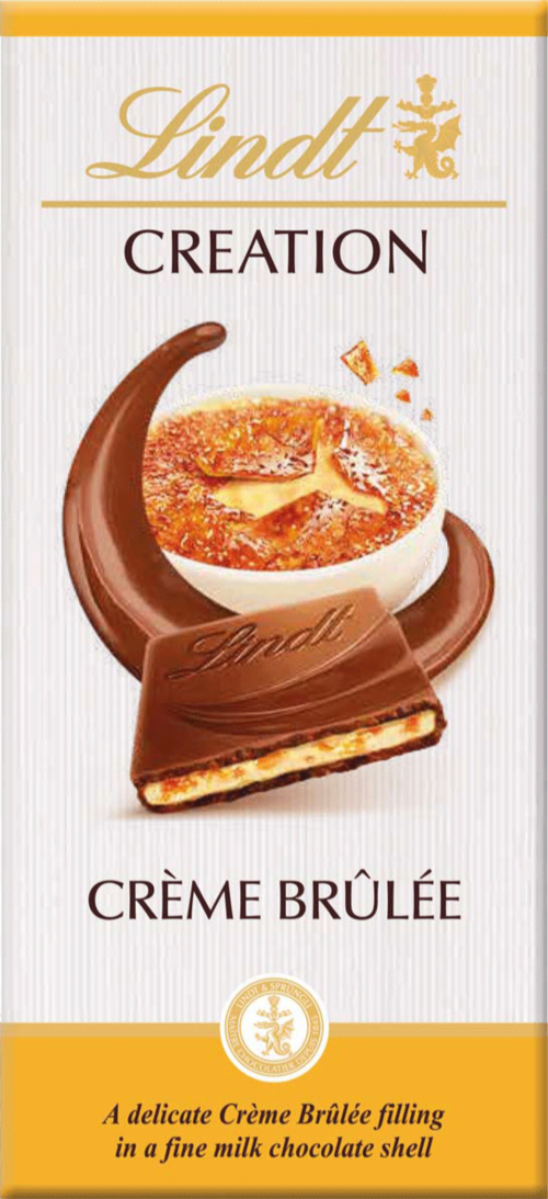 LINDT Creation Creme Brulee Milk Chocolate Bar 150g