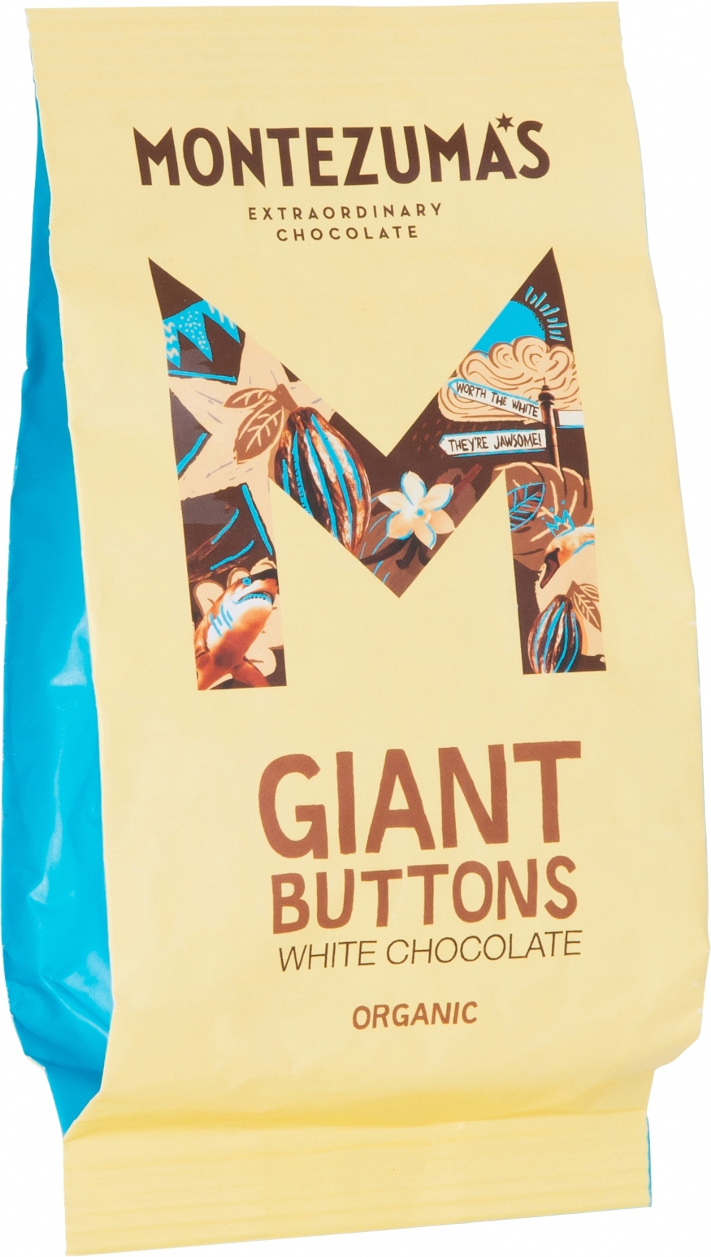 MONTEZUMA'S Organic White Chocolate Giant Buttons 180g