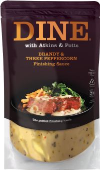 ATKINS & POTTS Brandy & Three Peppercorn Finishing Sauce 350g