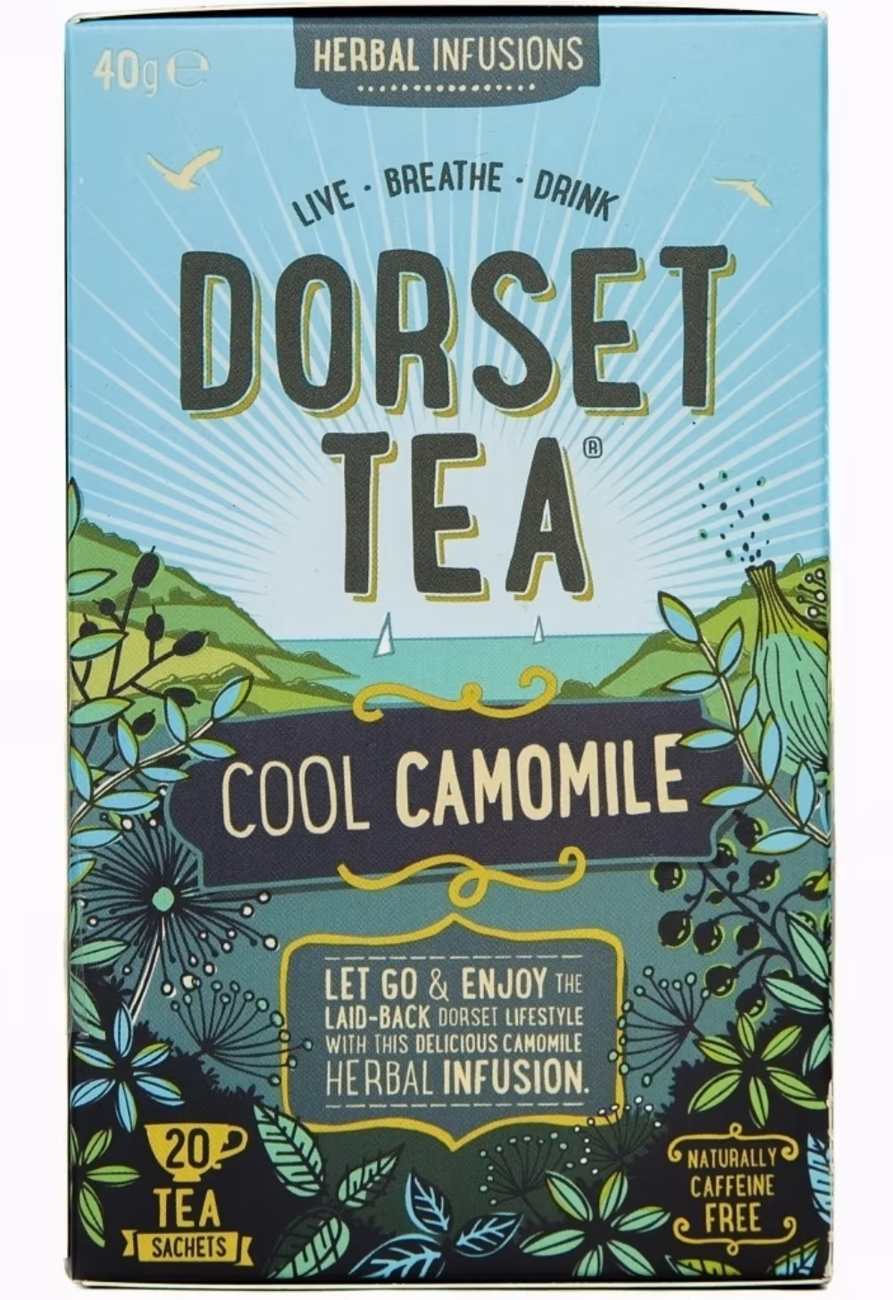 DORSET TEA Herbal Infusions Cool Camomile - 20 Sachets 40g