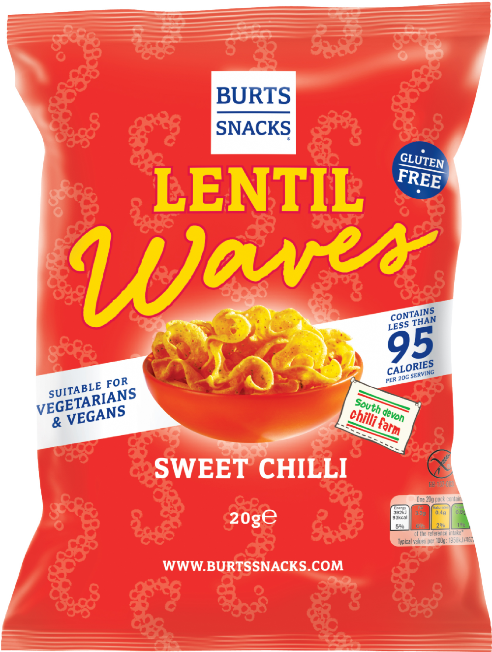 BURTS Lentil Waves Thai Sweet Chilli 20g (5034709004415)