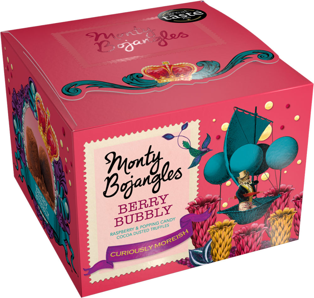 MONTY BOJANGLES Berry Bubbly Cocoa Dusted Truffles 150g