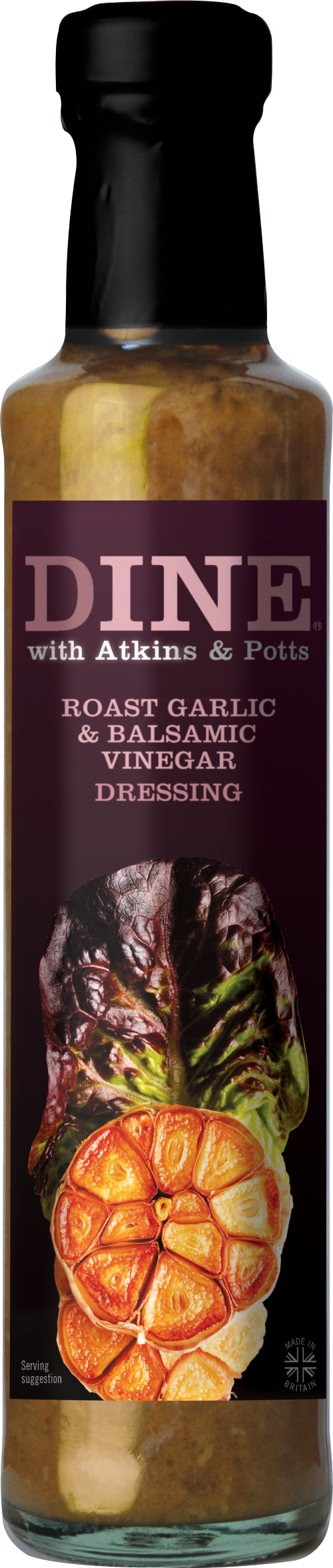 ATKINS & POTTS Roast Garlic & Balsamic Vinegar Dressing 220g