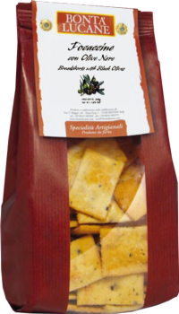BONTA LUCANE Focaccine - Breadshorts with Black Olives 200g