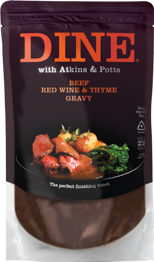 ATKINS & POTTS Beef, Red Wine & Thyme Gravy 350g