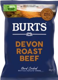 BURTS SNACKS Potato Chips - Devon Roast Beef 40g