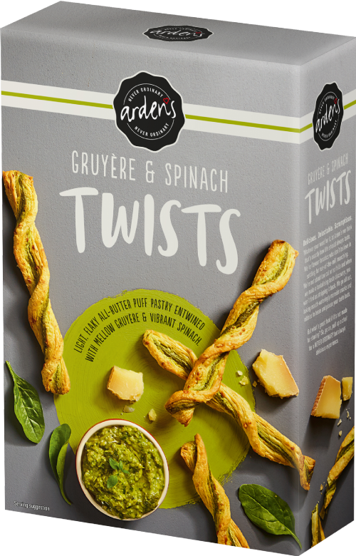 ARDEN'S Twists - Gruyere & Spinach 100g