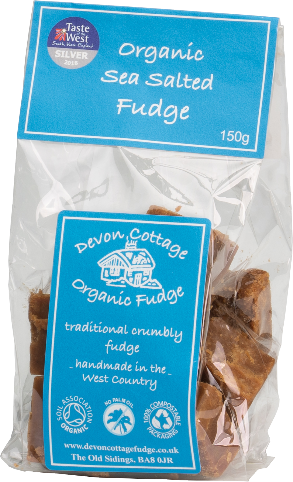 DEVON COTTAGE Organic Sea Salted Fudge - Bag 150g