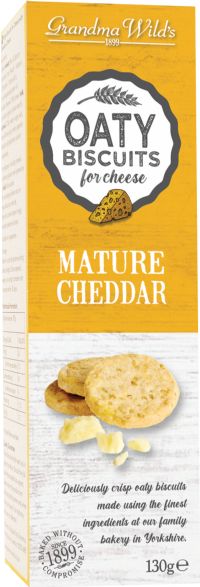 GRANDMA WILD'S Oaty Biscuits for Cheese - Mature Cheddar 130g