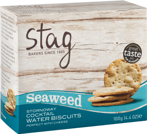 STAG Stornoway Cocktail Water Biscuits - Seaweed 100g