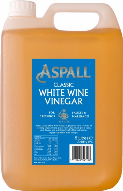 ASPALL White Wine Vinegar 5L