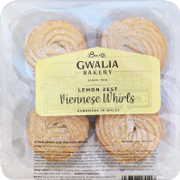 BURTS GWALIA BAKERY 4 Lemon Zest Viennese Whirls 160g