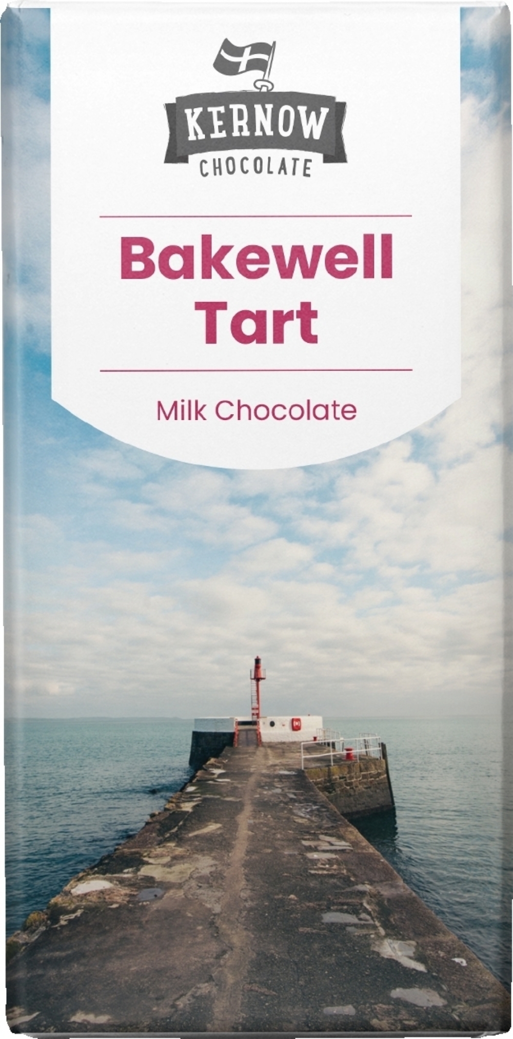 KERNOW Bakewell Tart Milk Chocolate Bar 100g (5060172331543)