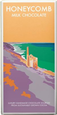 KERNOW CHOCOLATE Becky Bettesworth Honeycomb Milk Chocolate Bar 95g