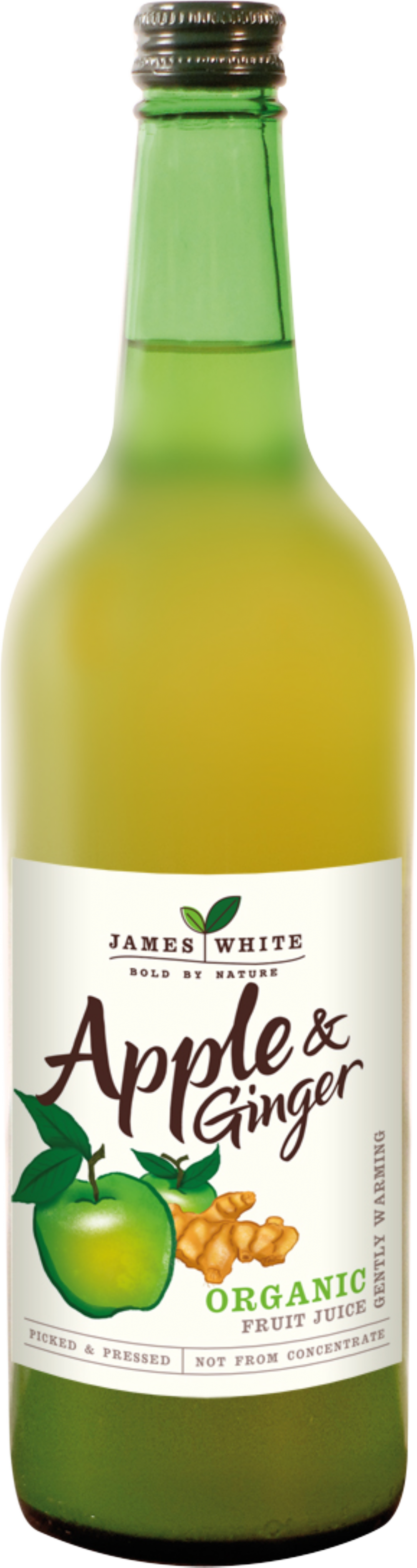 JAMES WHITE Organic Apple & Ginger Juice 75cl