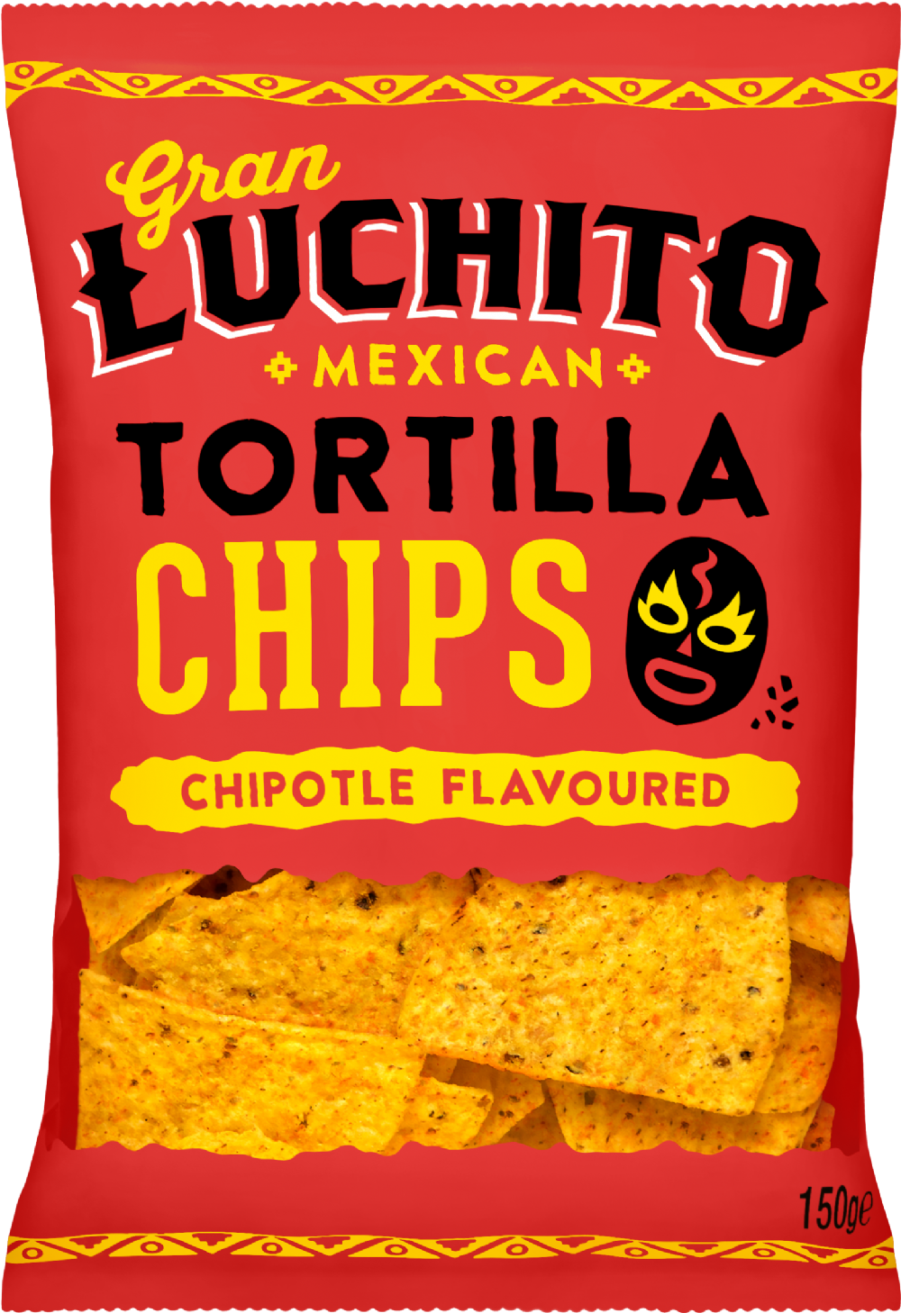 Gran Luchito Tortilla Chips - Chipotle Flavoured 150g