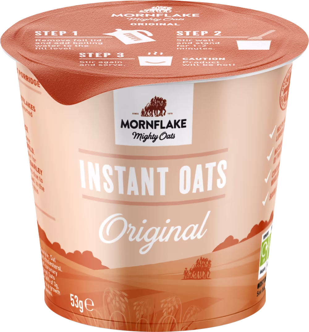 MORNFLAKE Oats 2 Go Porridge Pot - Original 53g